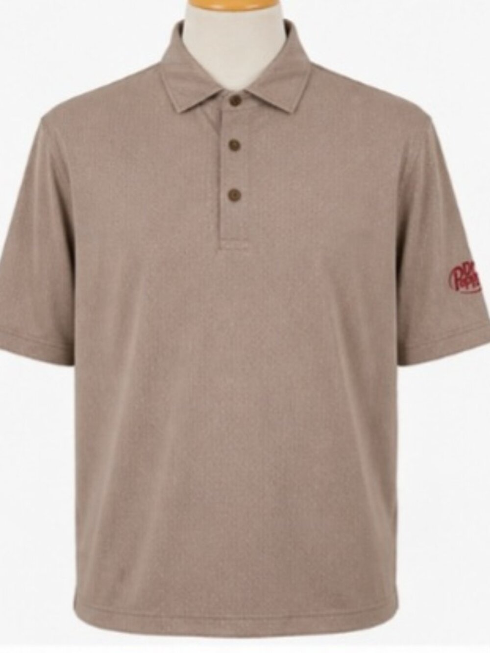 CUTTER & BUCK DR. PEPPER GOLF POLO - GRAY /WHITE - XXL - NWT